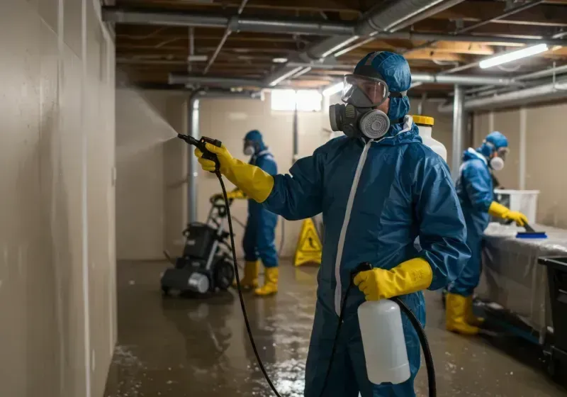 Basement Sanitization and Antimicrobial Treatment process in Bowie, MD