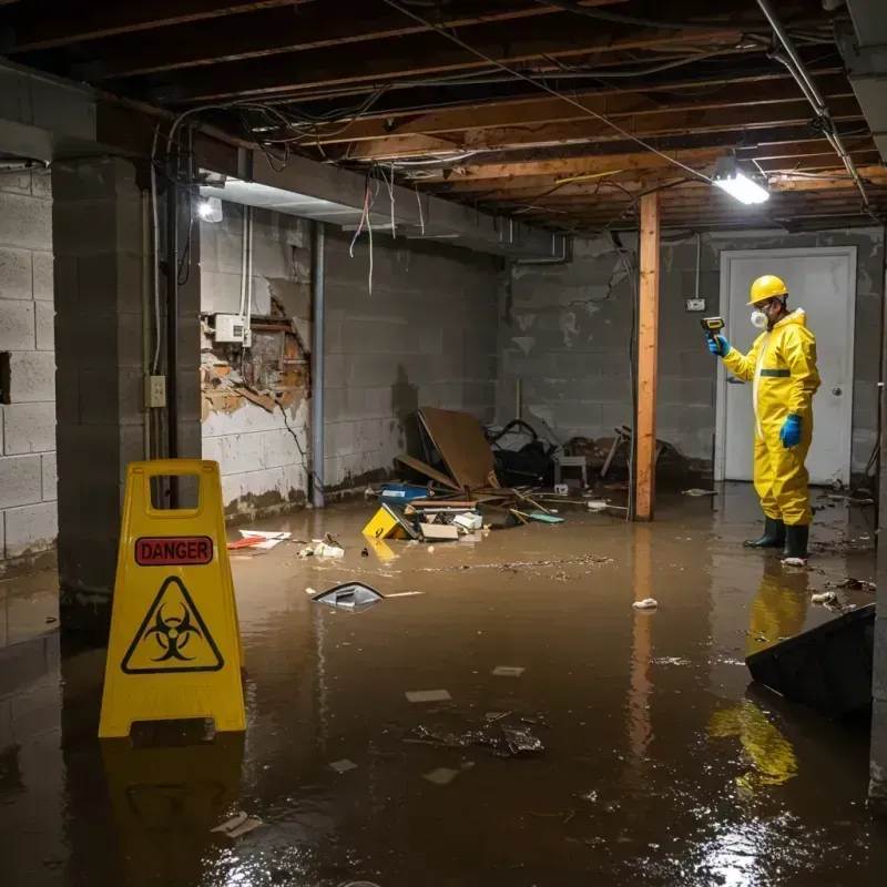 Flooded Basement Electrical Hazard in Bowie, MD Property